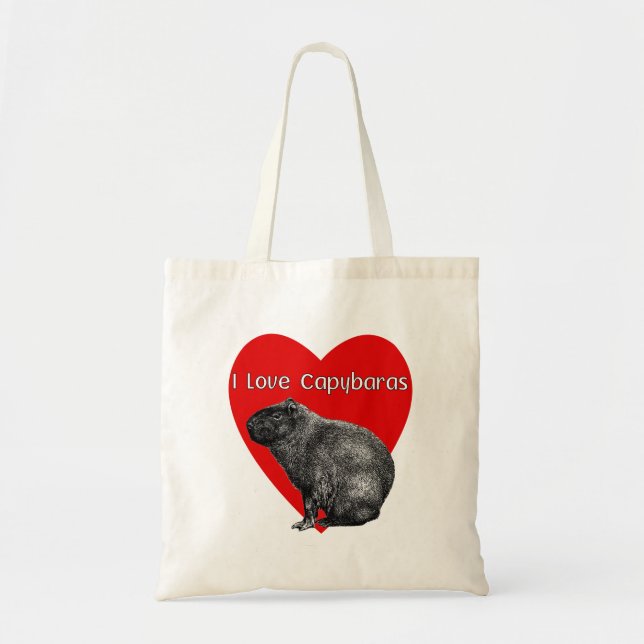 Bolso De Tela Amo Capybaras (Frente)