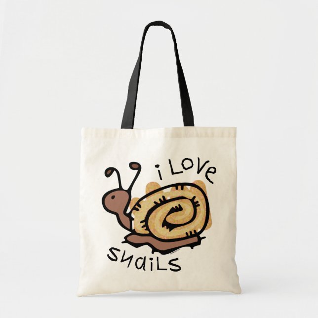 Bolso De Tela Amo caracoles (Frente)