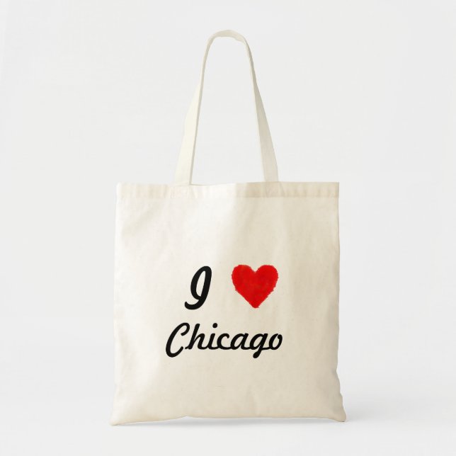 Bolso De Tela Amo Chicago (Frente)