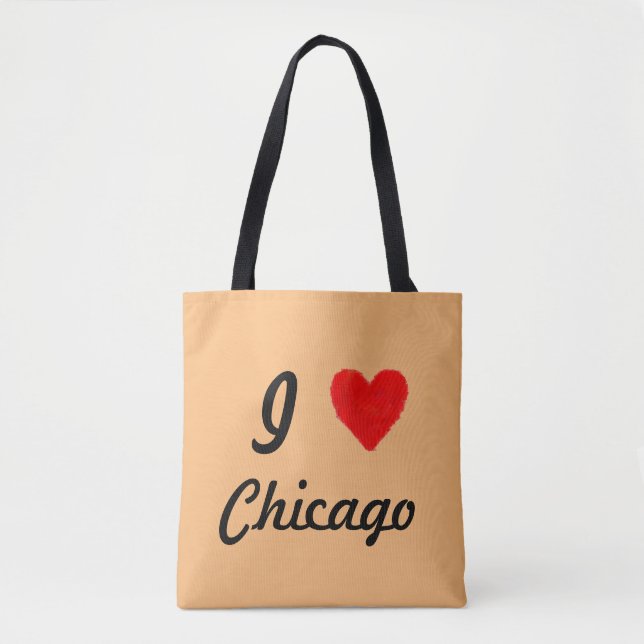 Bolso De Tela Amo Chicago (Anverso)