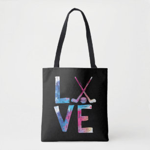 Bolso De Tela Amo Chicas de hockey sobre hielo Regalos de hockey