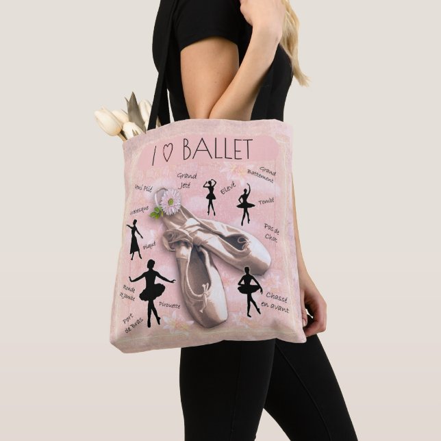 Bolso De Tela Amo el ballet (Detalle)