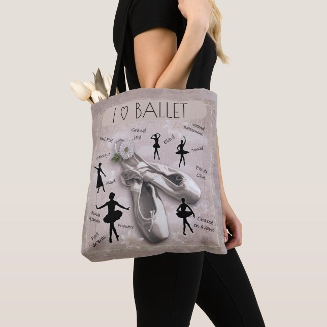 Bolso De Tela Amo el ballet (Detalle)
