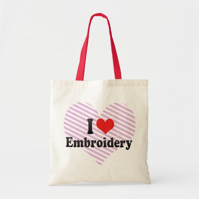 Bolso De Tela Amo el bordado (Frente)
