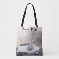 Amo el coche rosa de Paris Street Scene