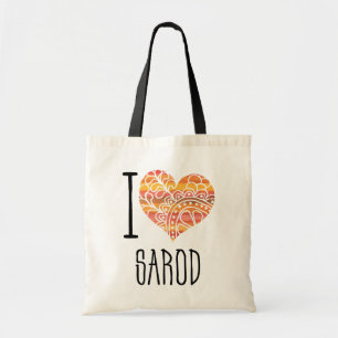Bolso De Tela Amo el corazón de la Naranja de Sarod Mandala