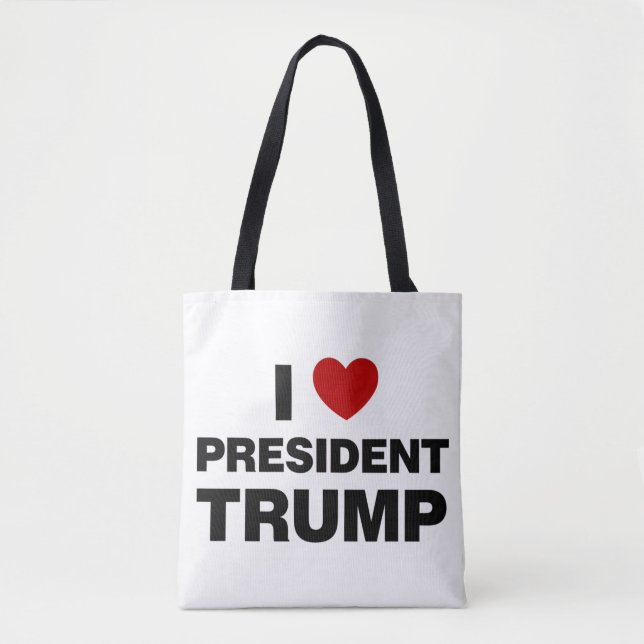 Bolso De Tela Amo el corazón del presidente Trump (Anverso)