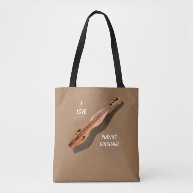 BOLSO DE TELA AMO EL JUGAR DEL DULCIMER (Anverso)