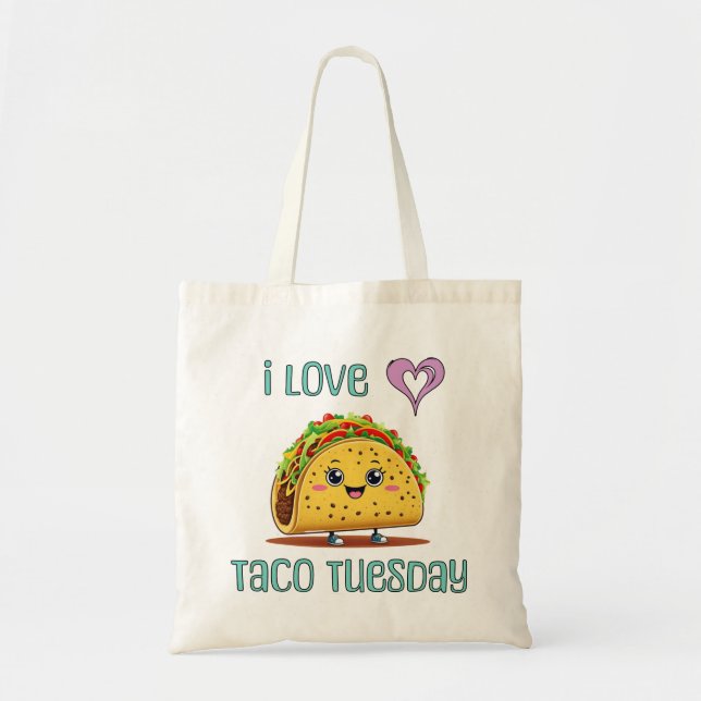 Bolso De Tela Amo el Martes de Taco (Frente)