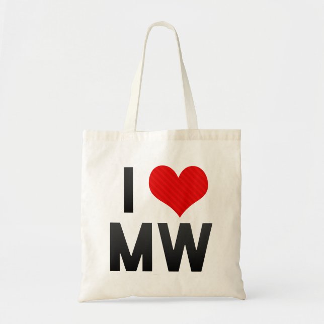 Bolso De Tela Amo el MW (Frente)