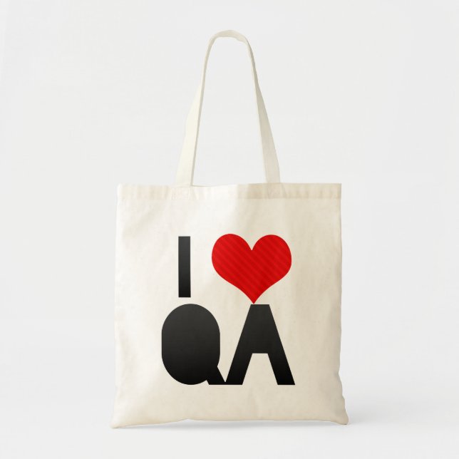 Bolso De Tela Amo el QA (Frente)