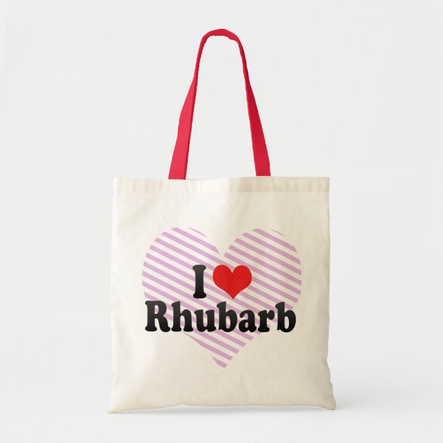 Bolso De Tela Amo el ruibarbo (Frente)
