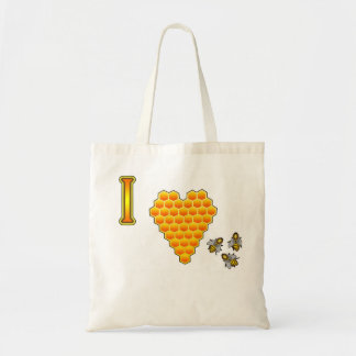 Bolso De Tela Amo el tote de las abejas