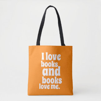 Bolso De Tela Amo el tote de los libros (la cúrcuma)