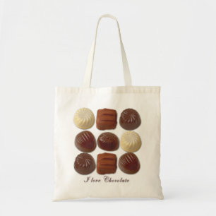 Bolso De Tela Amo el tote del chocolate