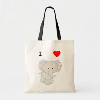 Bolso De Tela Amo elefantes
