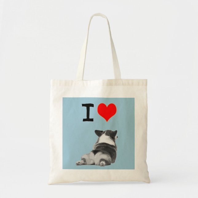 Bolso De Tela Amo extremo del Corgi (Frente)
