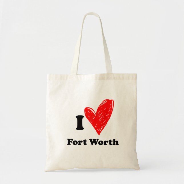 Bolso De Tela Amo Fort Wort (Frente)