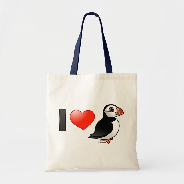 Bolso De Tela Amo frailecillos (Frente)