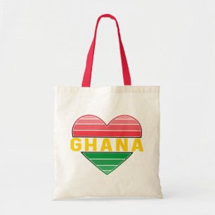 Bolso De Tela Amo Ghana, el corazón ghanés