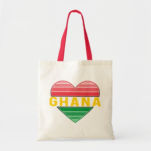 Bolso De Tela Amo Ghana, el corazón ghanés (Frente)