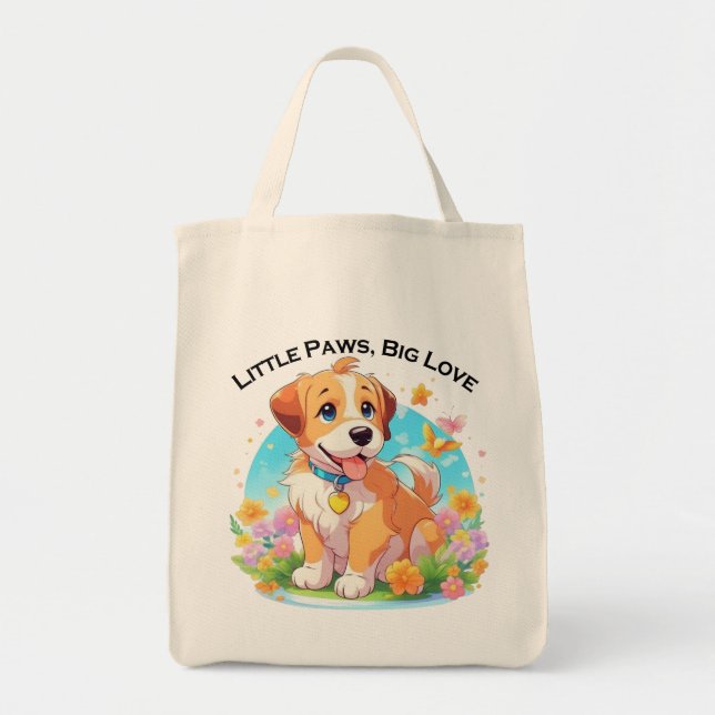 Bolso De Tela Amo grande de los cachorros (Frente)