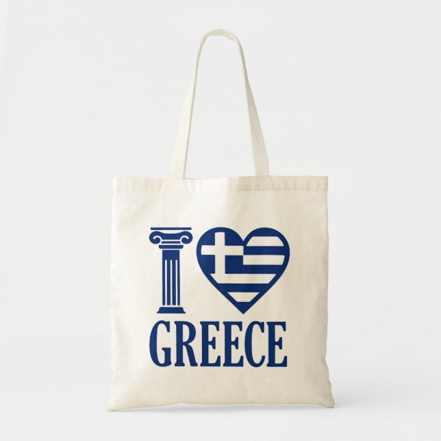 Bolso De Tela Amo Grecia (Frente)