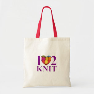 Bolso De Tela Amo hacer punto el tote