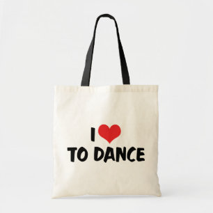 Bolso De Tela Amo Heart To Dance - Tango Vals Ballet Amante