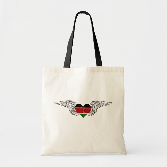 Bolso De Tela Amo Kenia - alas (Frente)