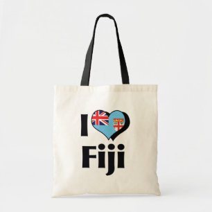 Bolso De Tela Amo la bandera de Fiji