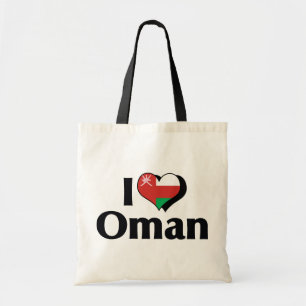 Bolso De Tela Amo la bandera de Omán