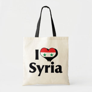 Bolso De Tela Amo la bandera de Siria