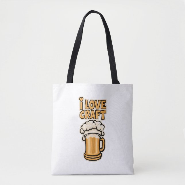 Bolso De Tela Amo La Cerveza Artesanal (Anverso)