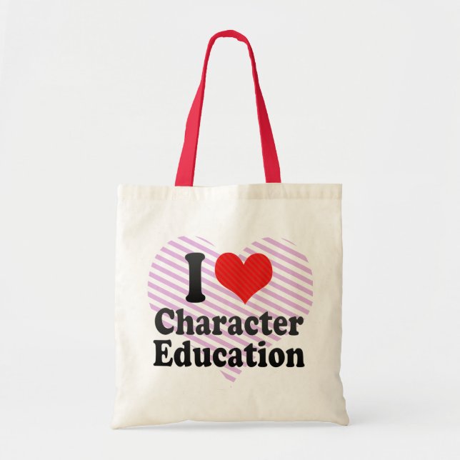 Bolso De Tela Amo la educación de carácter (Frente)