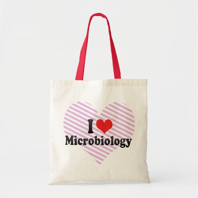 Bolso De Tela Amo la microbiología (Frente)