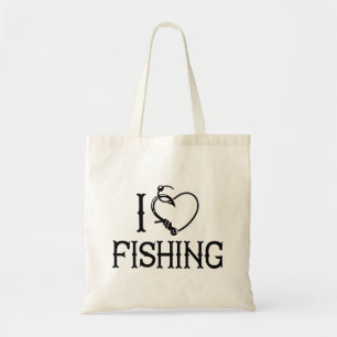 Bolso De Tela Amo La Pesca