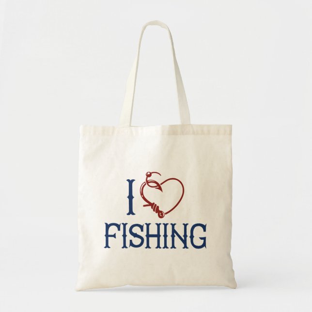 Bolso De Tela Amo La Pesca (Frente)