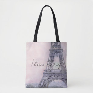Bolso De Tela Amo la Torre Eiffel de París