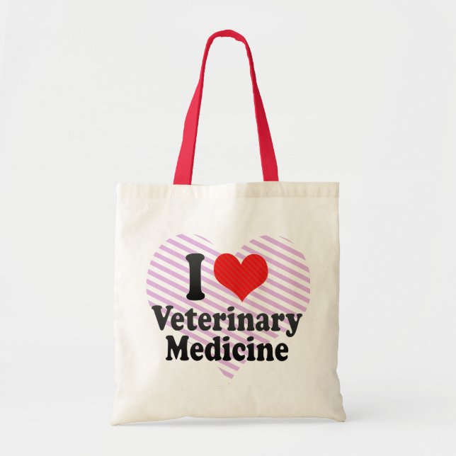 Bolso De Tela Amo la veterinaría (Frente)