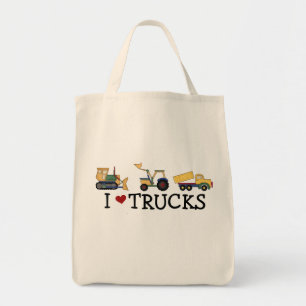 Bolso De Tela Amo las camisetas y los regalos de los camiones