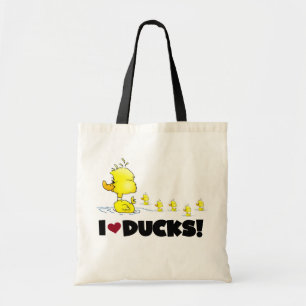 Bolso De Tela Amo las camisetas y los regalos de los patos