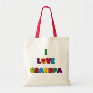 Bolso De Tela Amo las camisetas y los regalos del abuelo