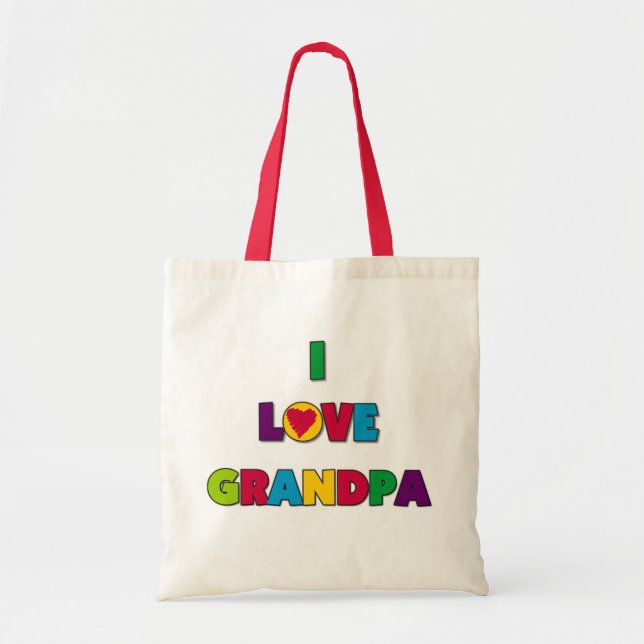 Bolso De Tela Amo las camisetas y los regalos del abuelo (Frente)