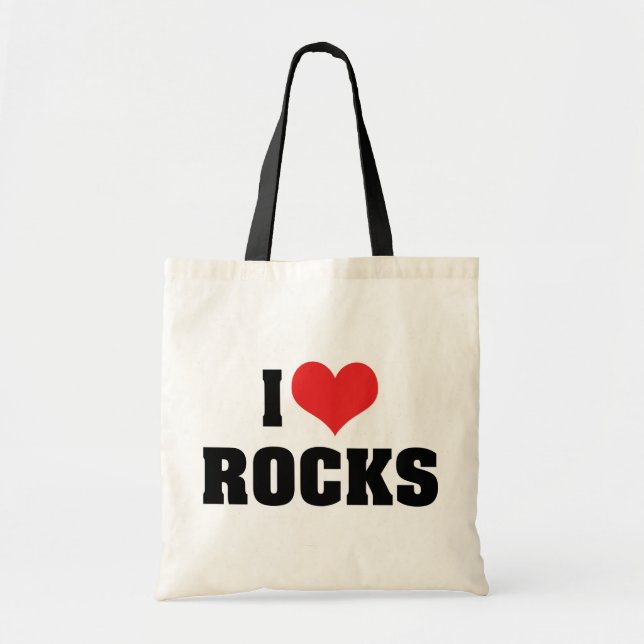 Bolso De Tela Amo las Rocas - Geólogo de Rock Lover (Frente)