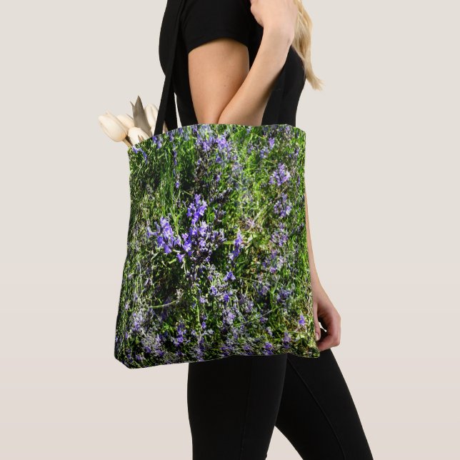 Bolso De Tela Amo Lavanda..... (Detalle)