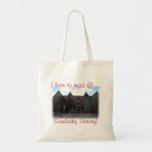 Bolso De Tela Amo leer @ la biblioteca de Sandusky