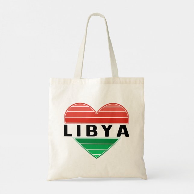 Bolso De Tela Amo Libia, el corazón de Libia (Reverso)