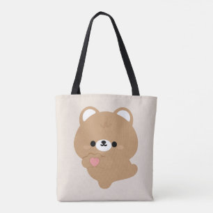 Bolso De Tela Amo lindo oso marrón