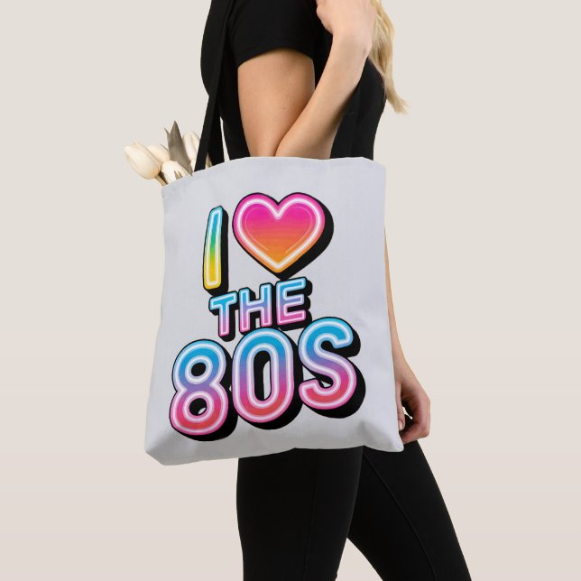 Bolso De Tela Amo los 80 (Detalle)